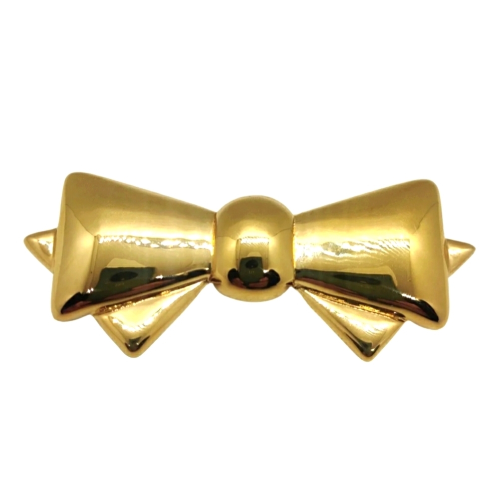 Vintage Nina Ricci Signature Bow Tie Pin 22KGP